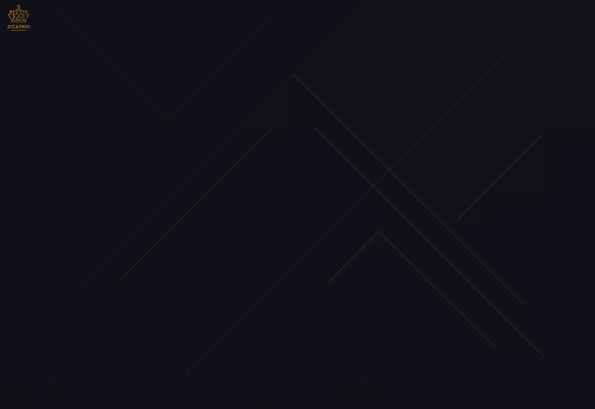 Desktop screen. 21Casino 100% up to $500