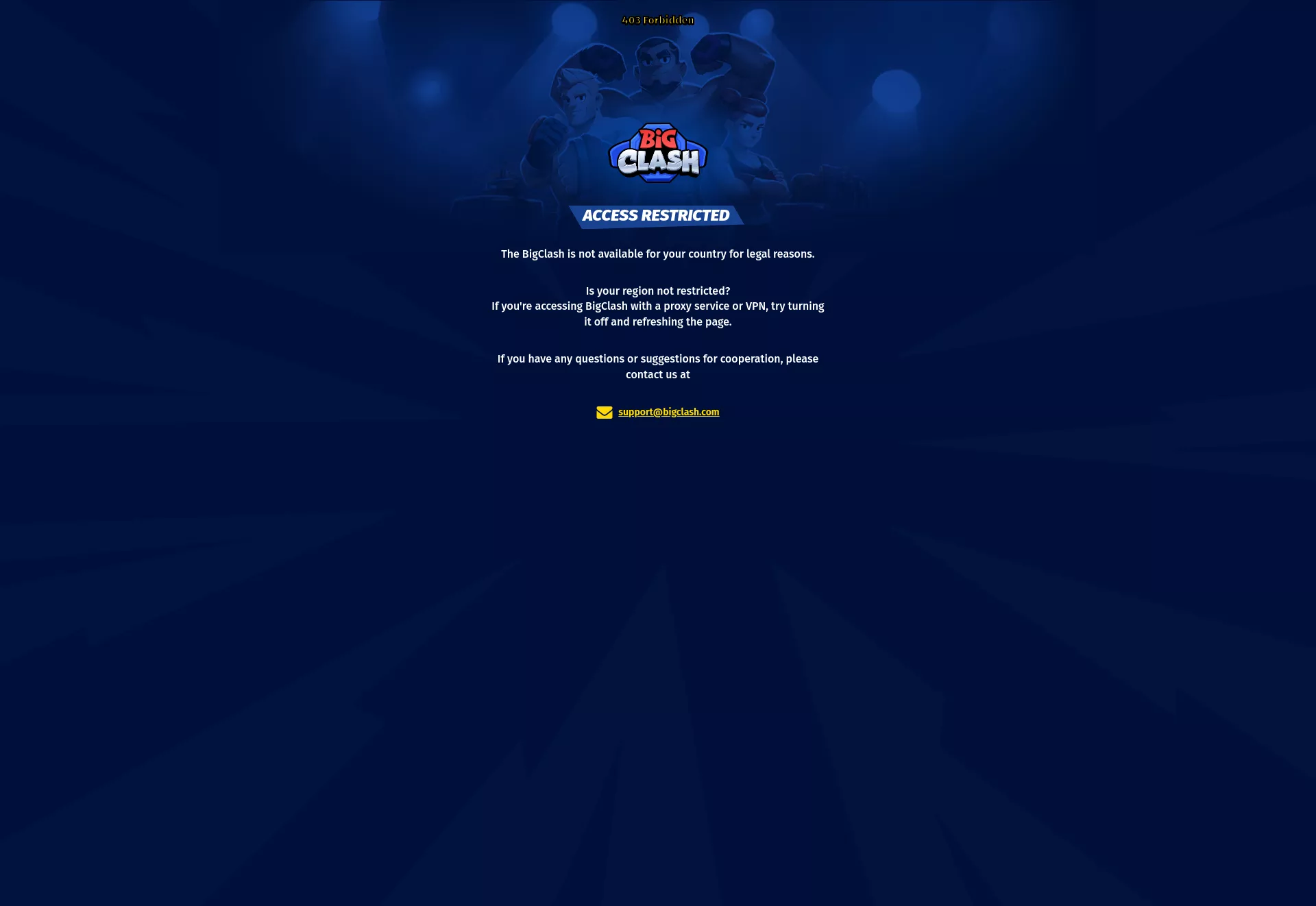 Desktop screen. BigClash Get 15% cashback up to $3000