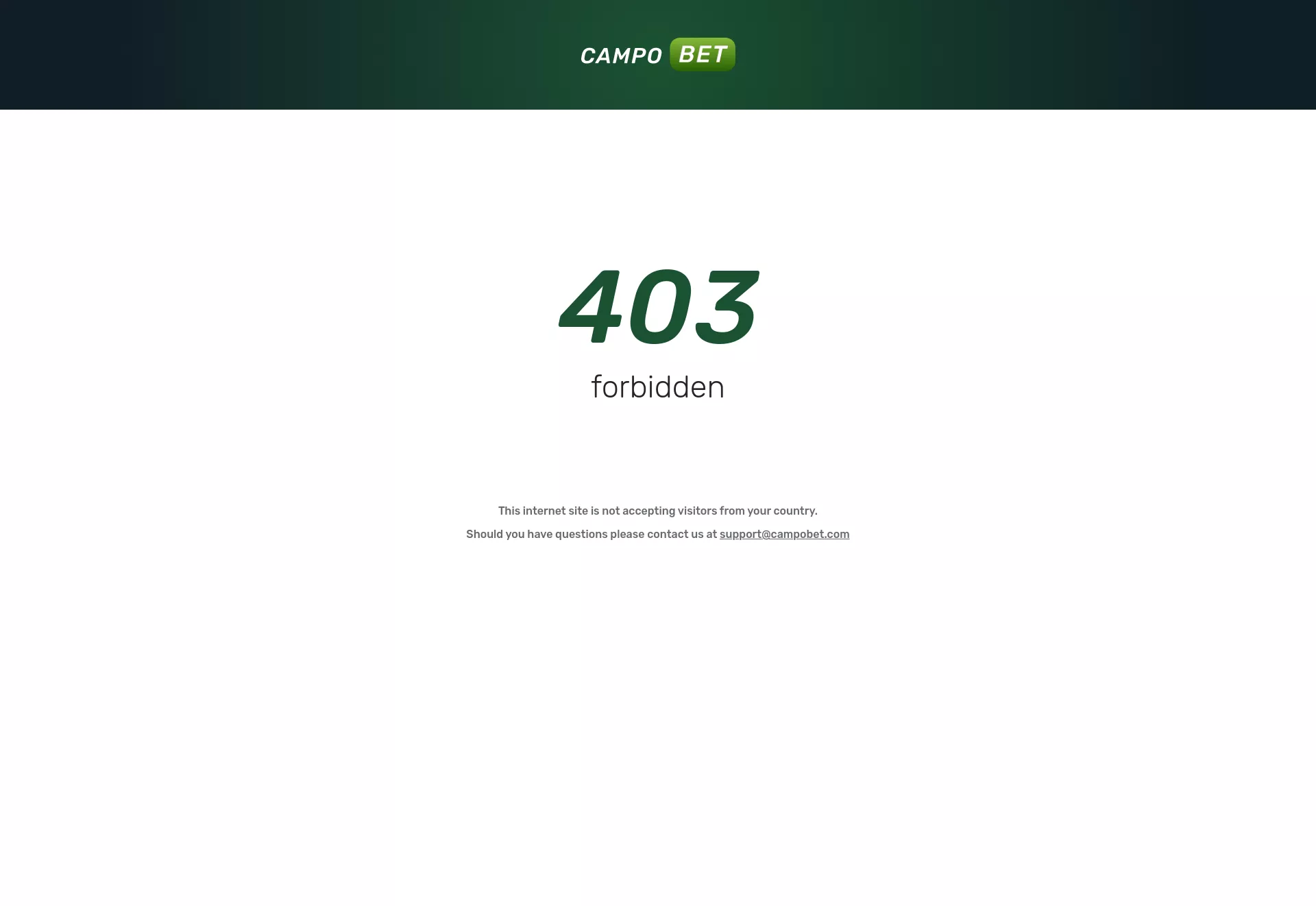 Desktop screen. CampoBet 100% up to $100