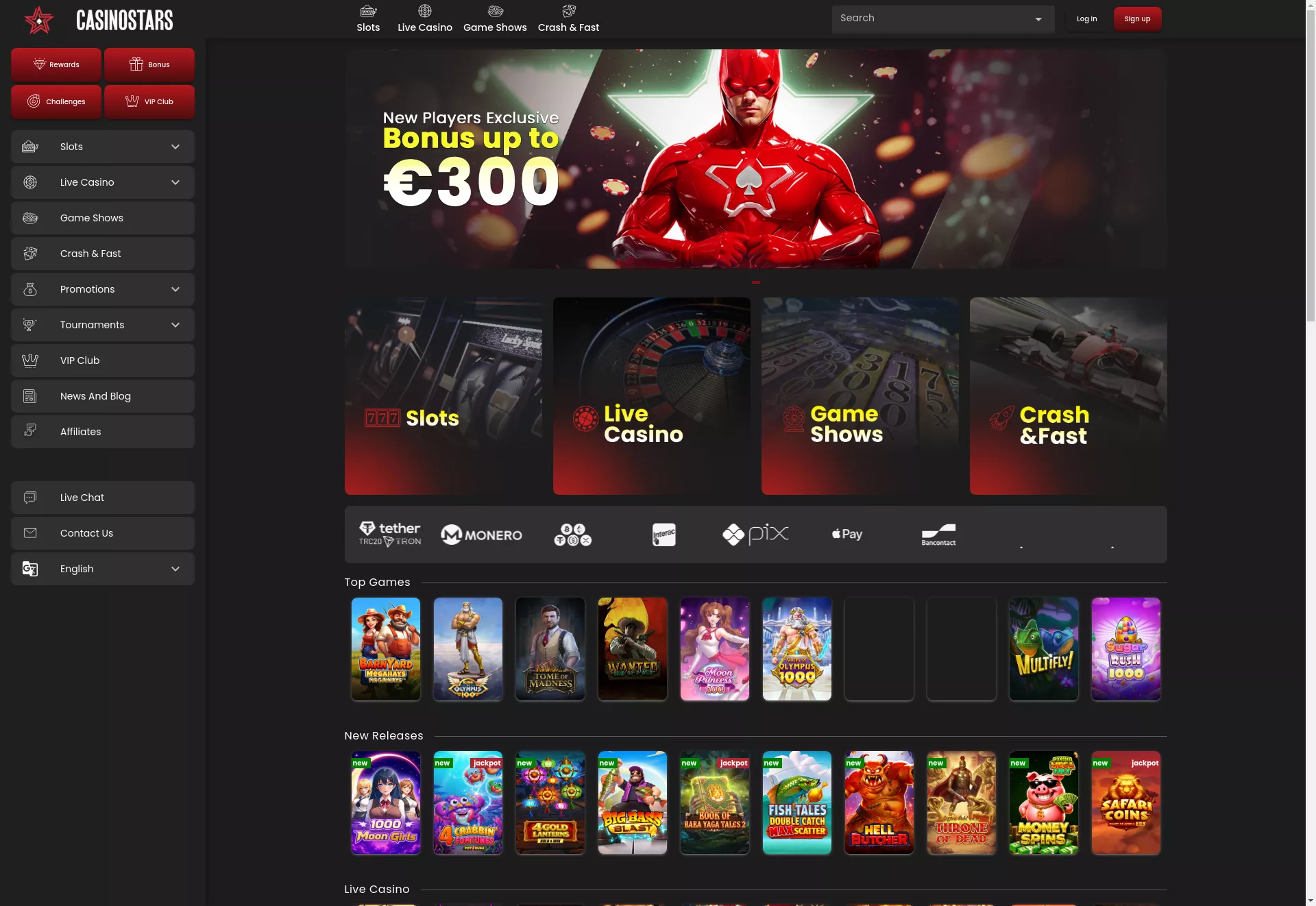 Desktop screen. Casino Orca 100% up to $500