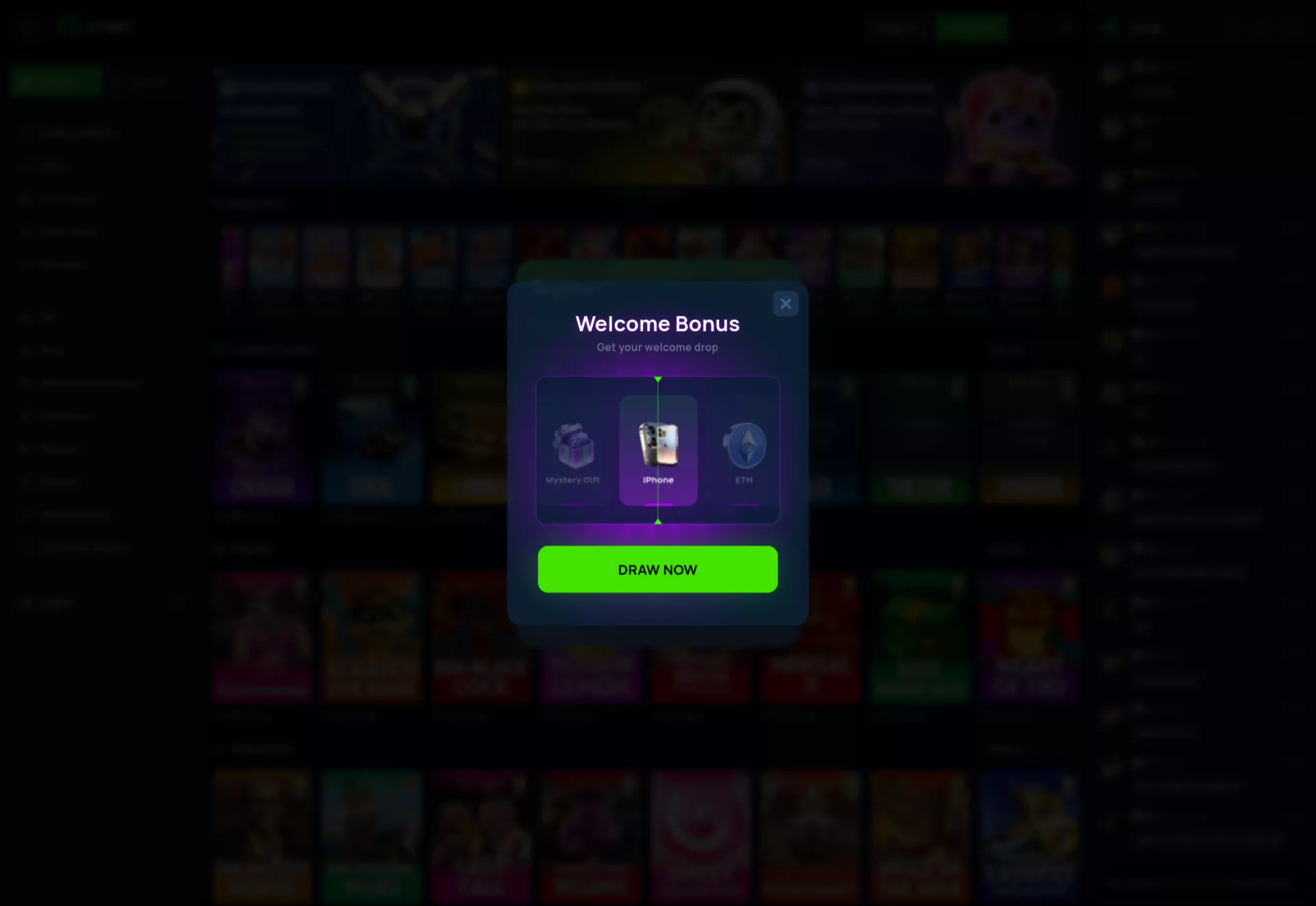 Desktop screen. Cybet 100% up to ₮500 + 50 FS