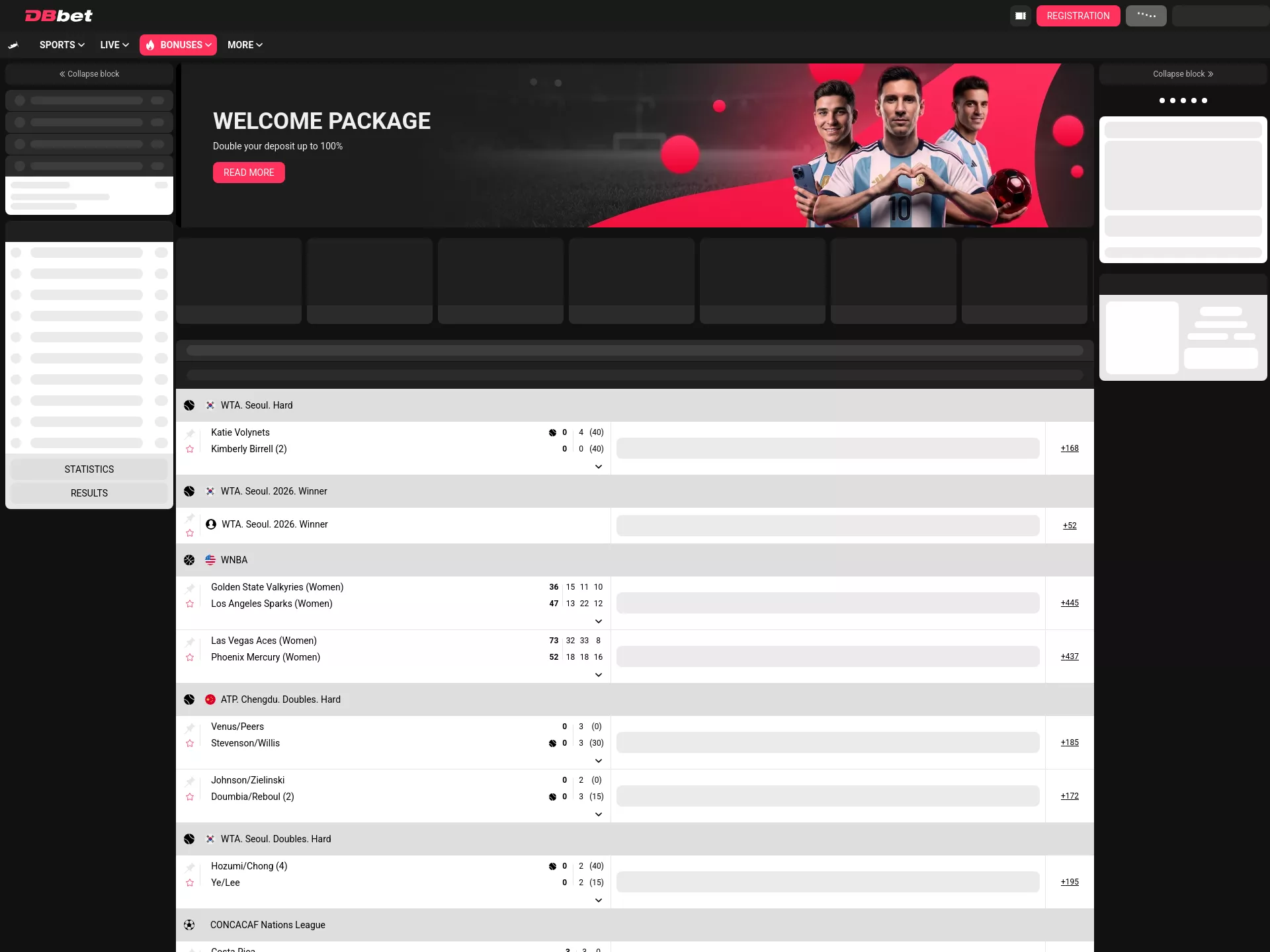 Desktop screen. DBbet Casino Up to $1500 + 150 FS