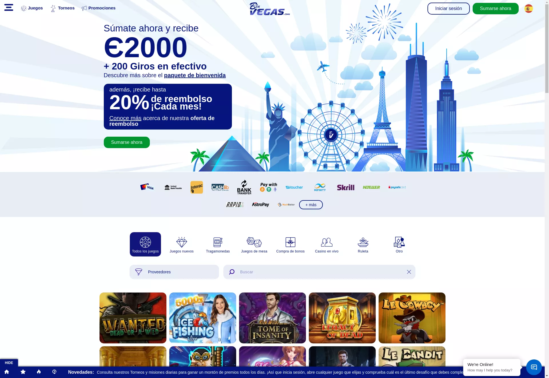 Desktop screen. Dbosses Casino Up to $2000 + 200 FS