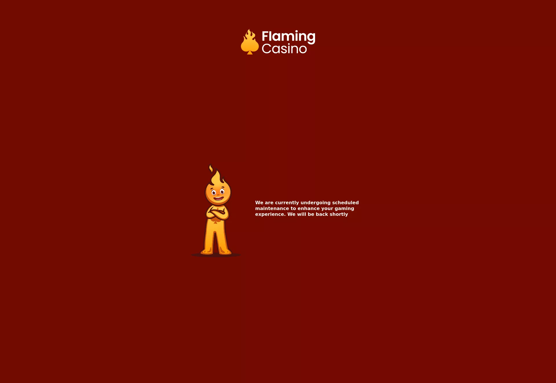 Desktop screen. Flaming Casino 100% up to $1000