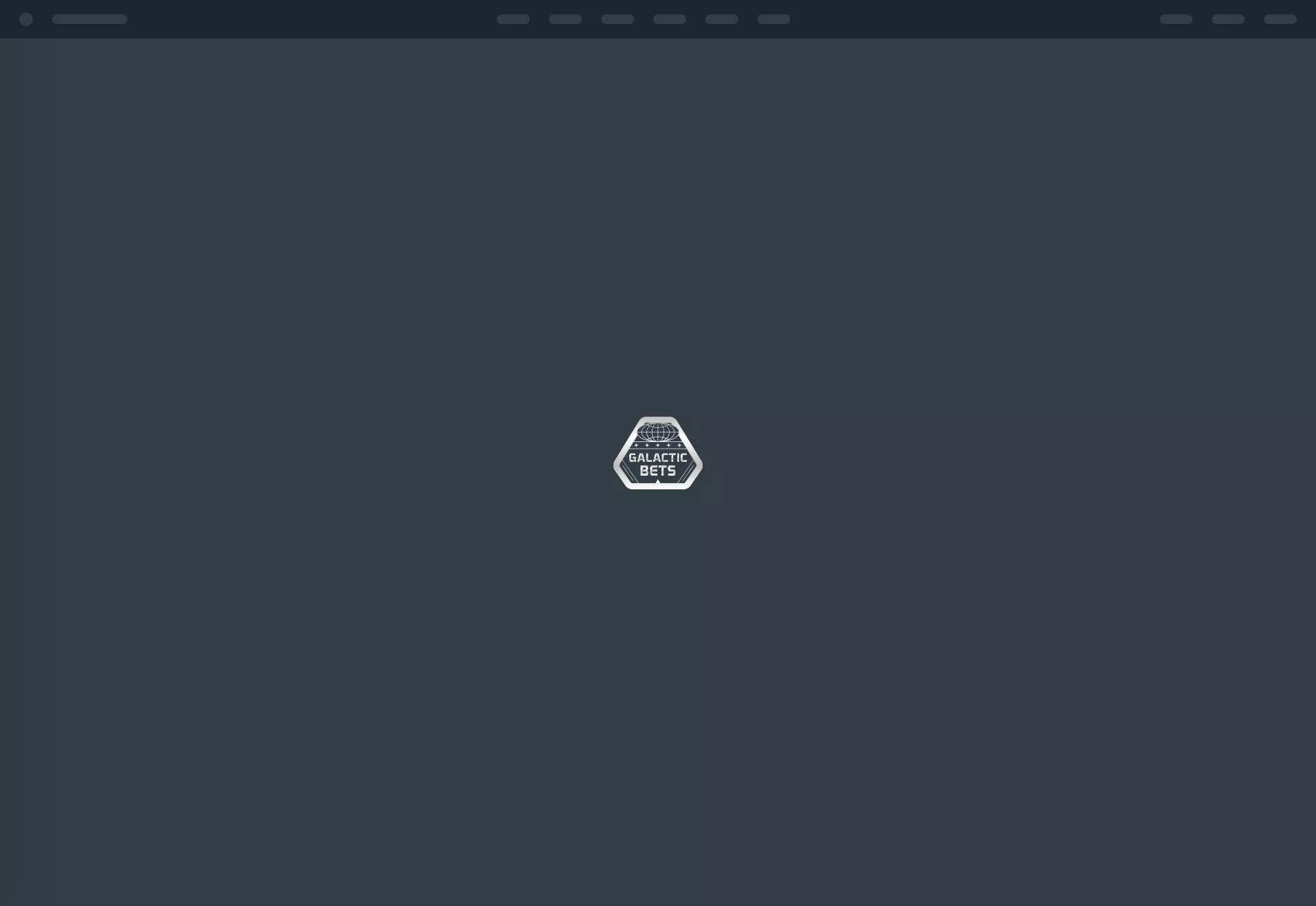 Desktop screen. Galactic Bets Up to $4800 + 200 FS