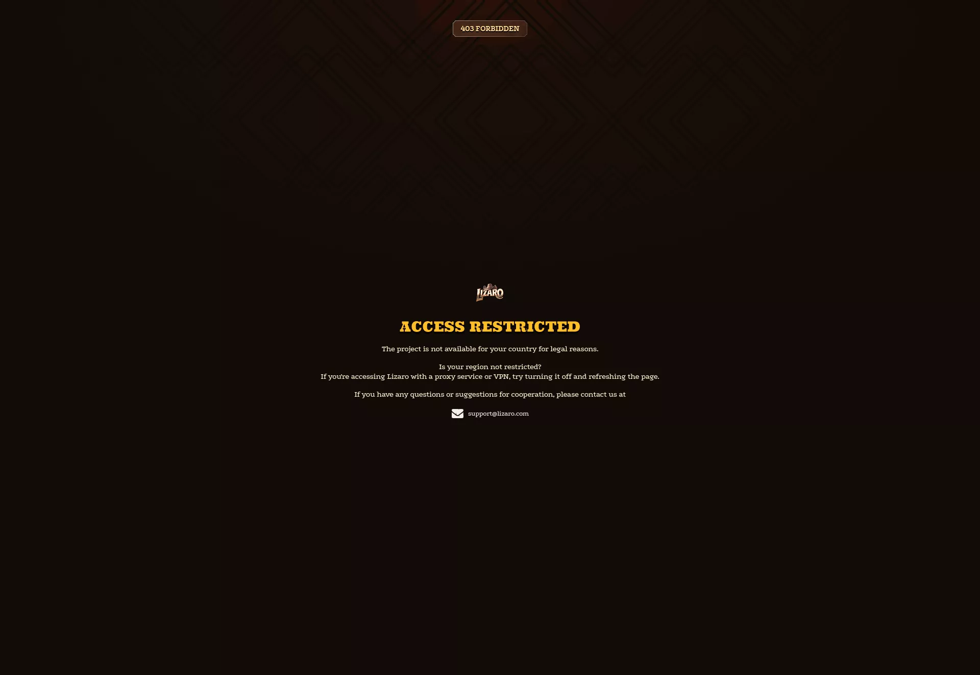 Desktop screen. Lizaro 50% up to $700 + 50 FS