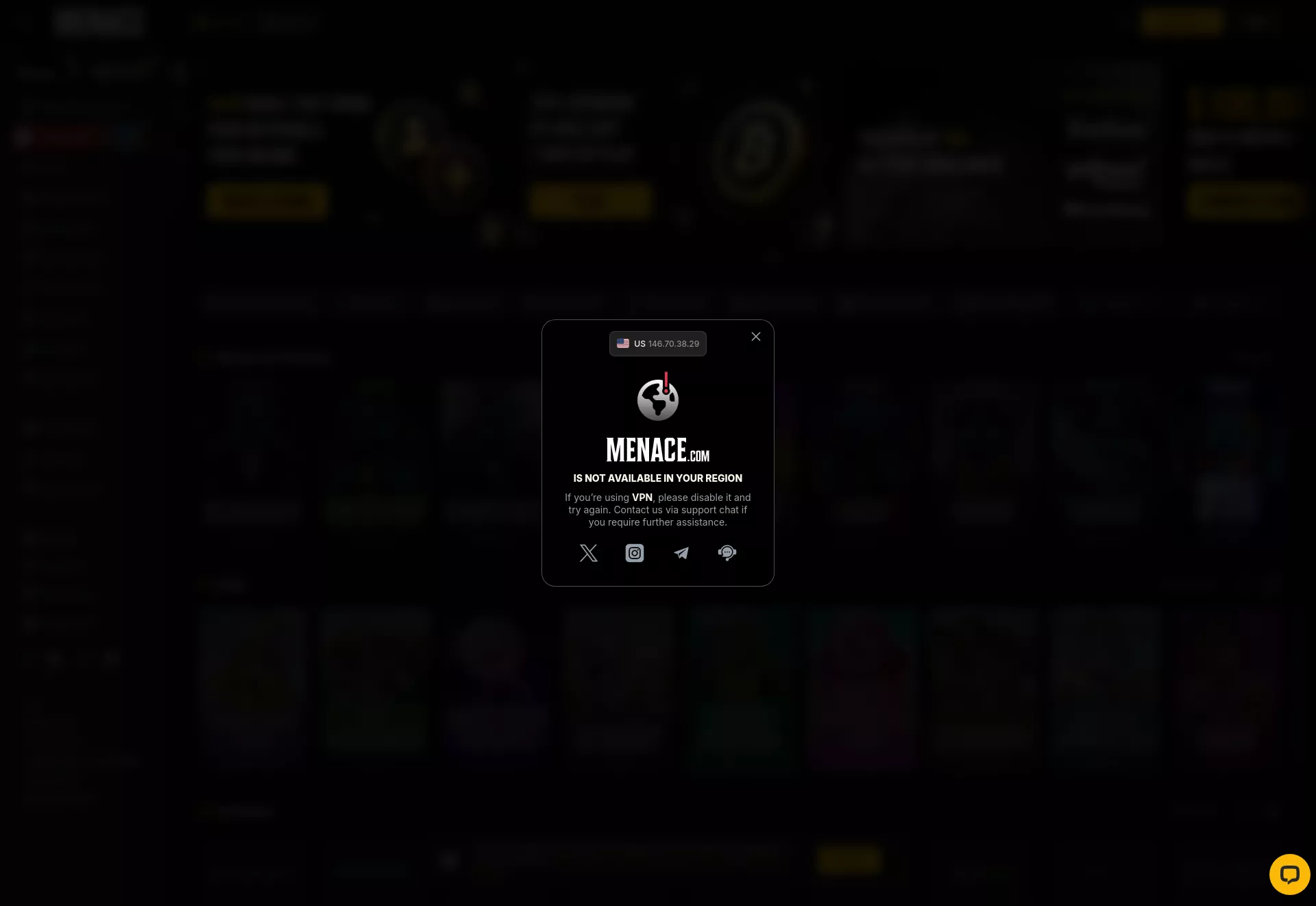 Desktop screen. Menace 10% Lossback