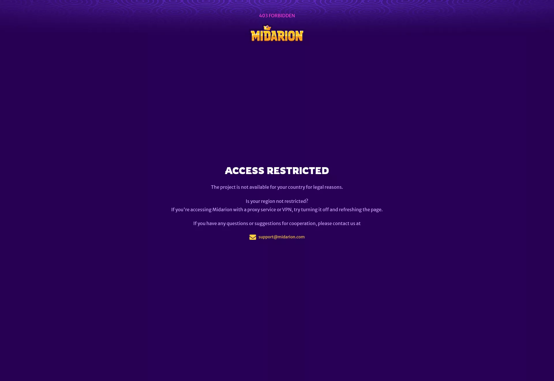 Desktop screen. Midarion Up to $3000 + 350 FS + 1 Bonus Crab