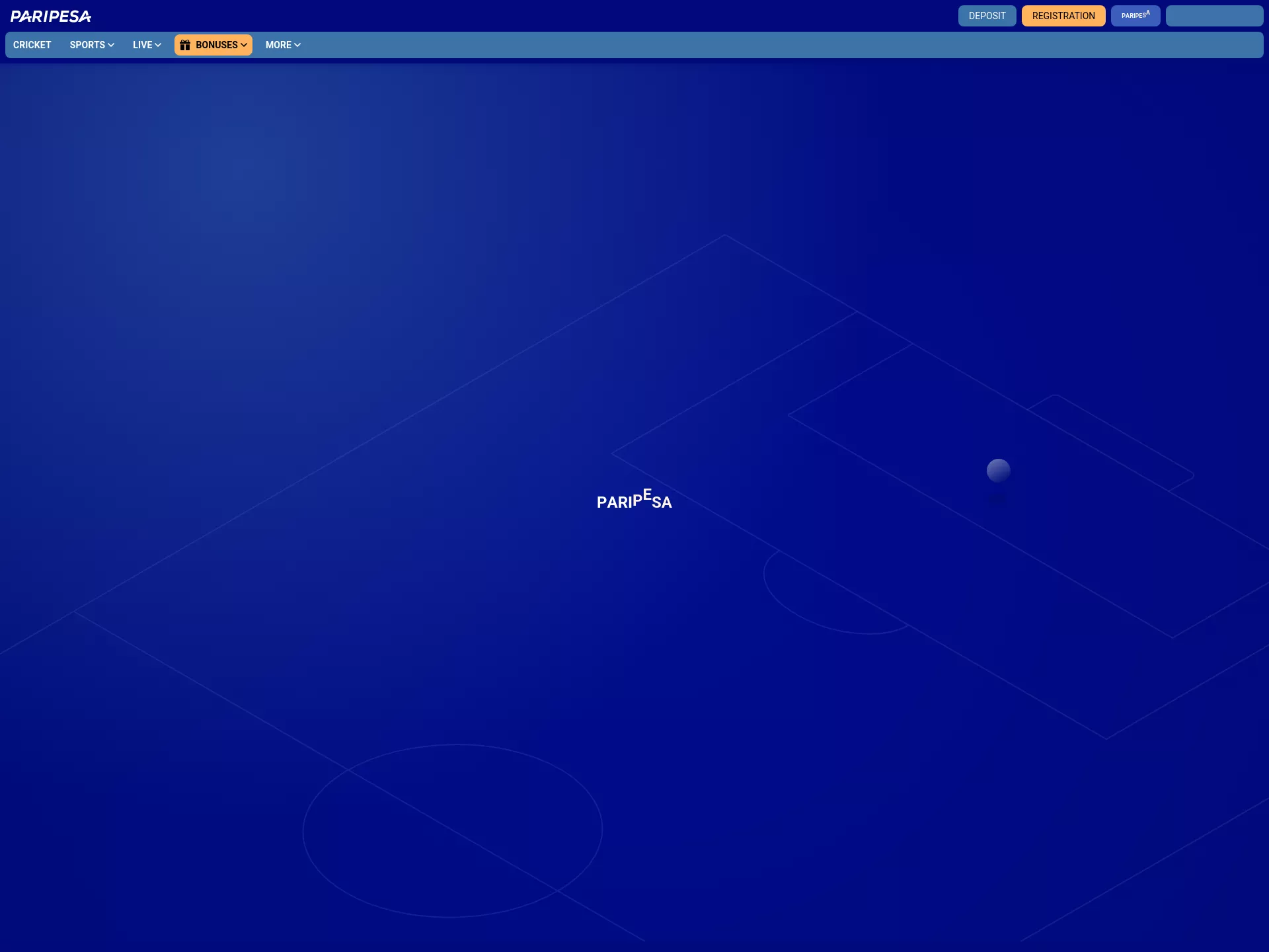 Desktop screen. Paripesa Get 60 FS