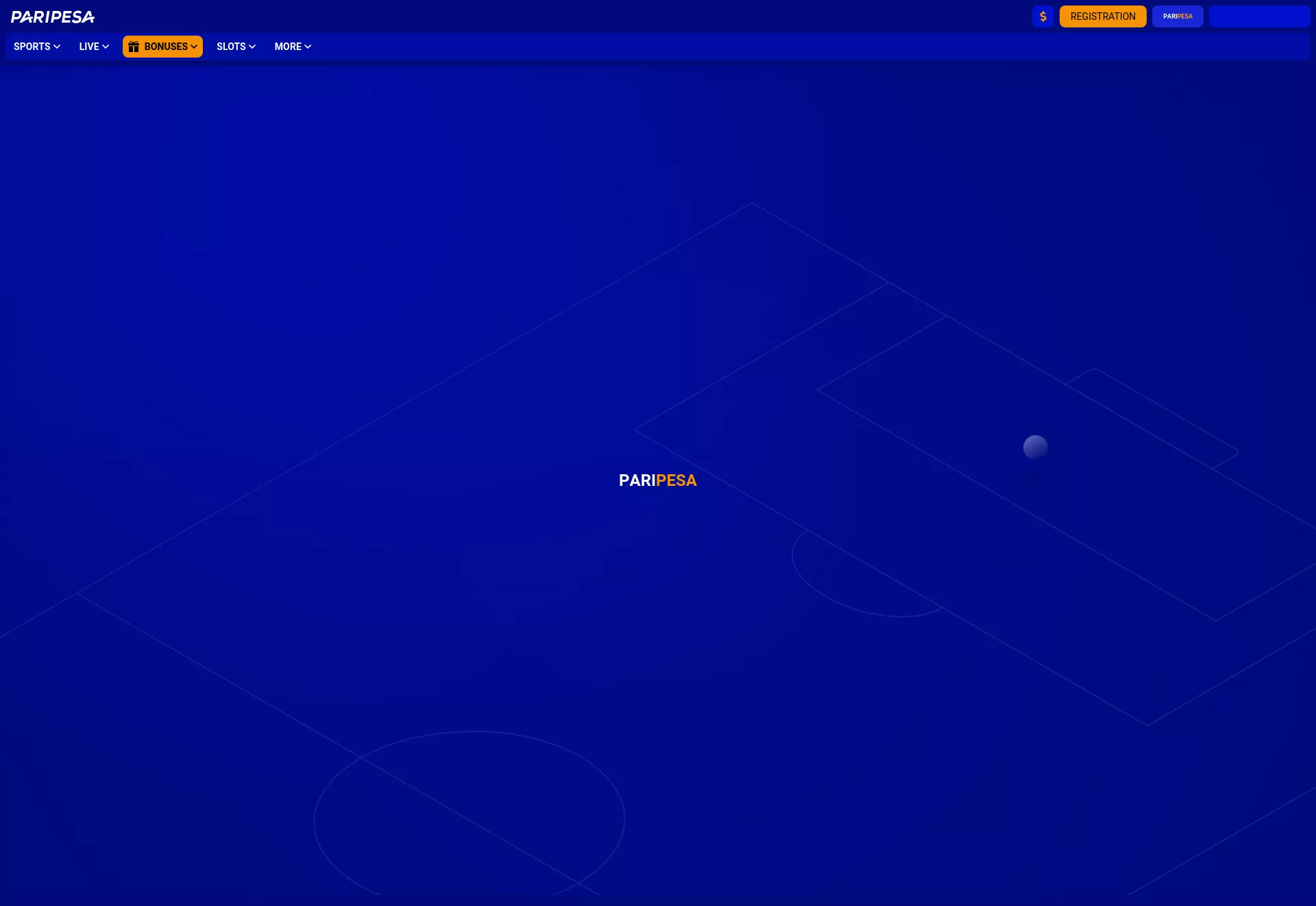 Desktop screen. Paripesa Up to $1500 + 150 FS