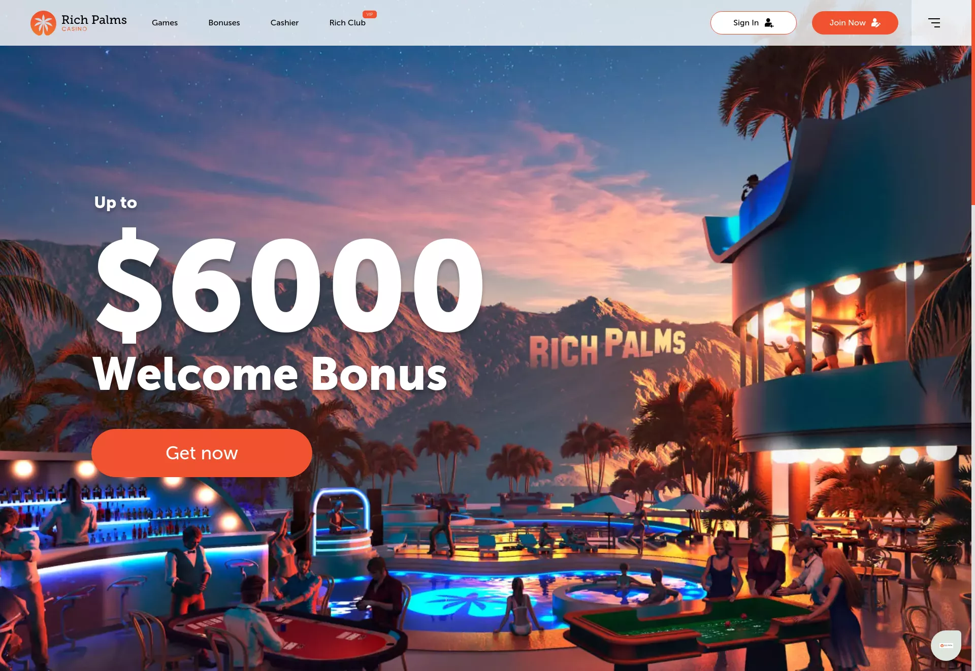 Desktop screen. Rich Palms Up to $6000