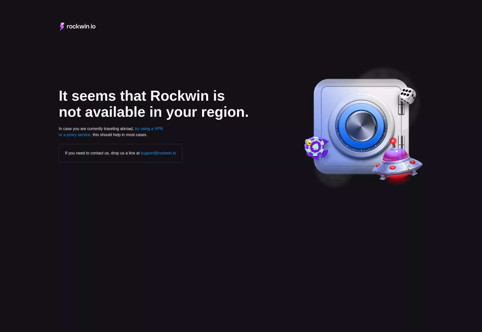 Desktop screen. Rockwin Casino Up to $3500 + 400 FS