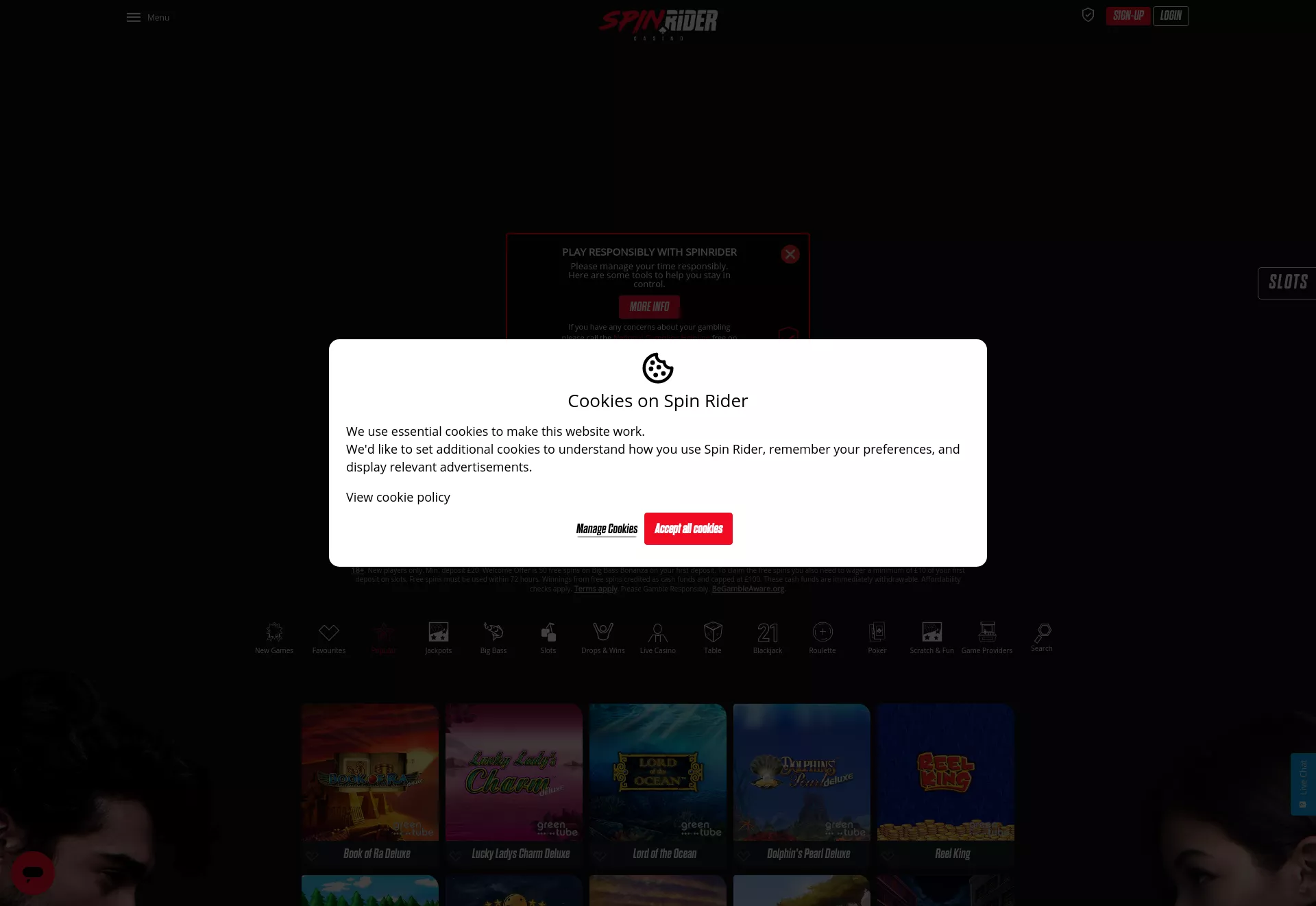 Desktop screen. Spin Rider Get 100 FS