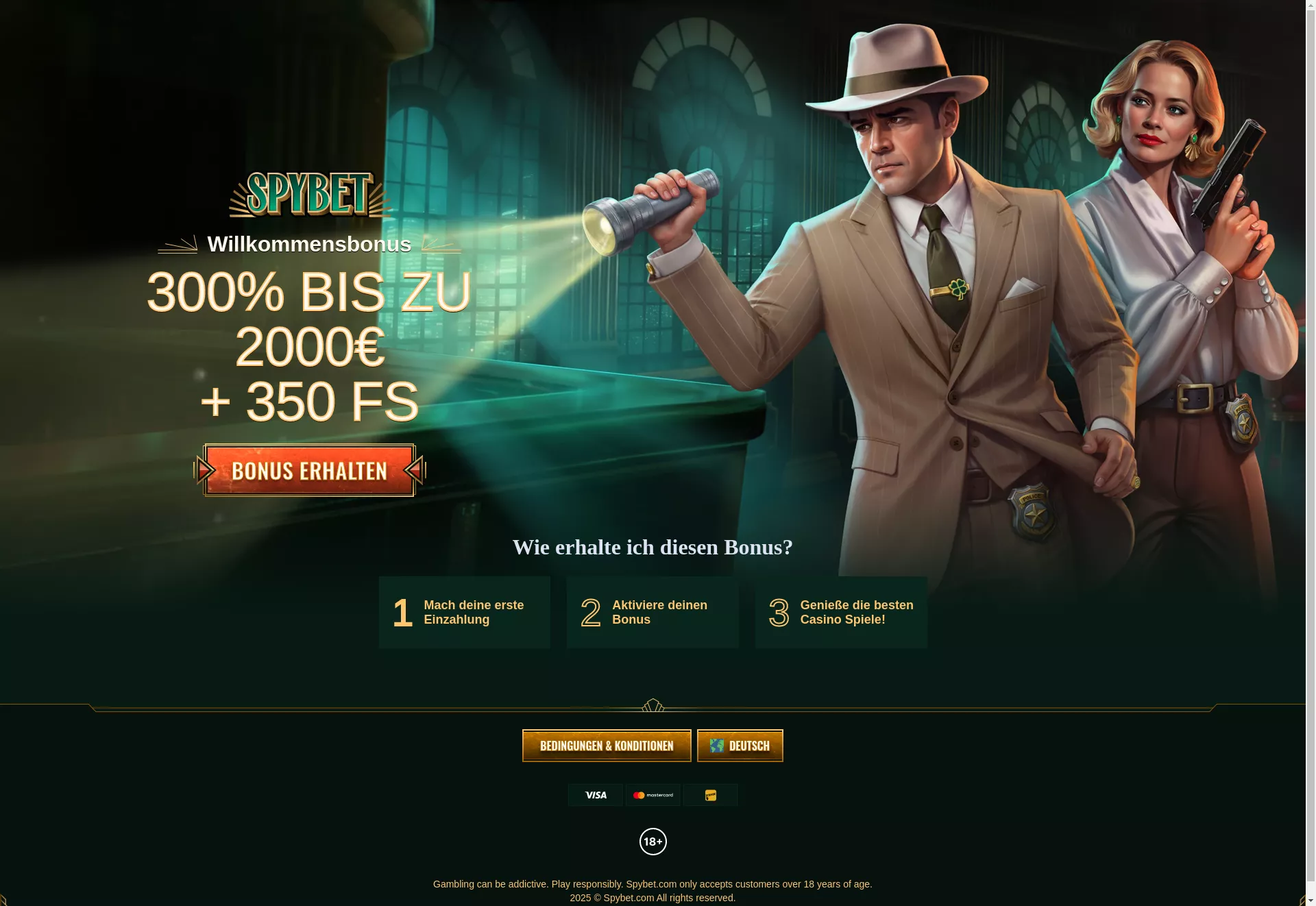 Desktop screen. Spybet Up to zł9000 + 350 FS