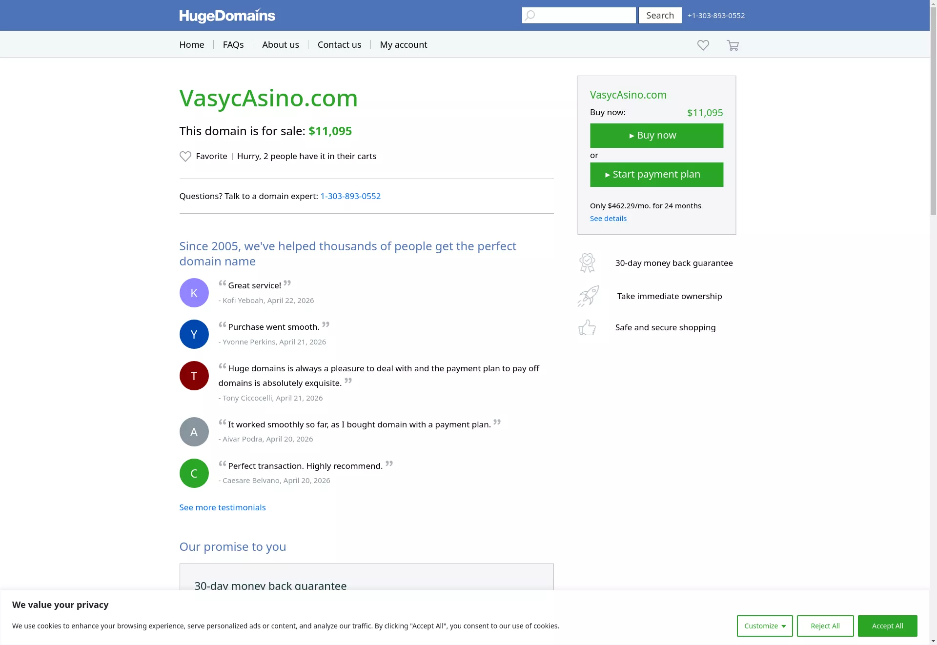 Desktop screen. VasyCasino Up to $1000 + 300 FS