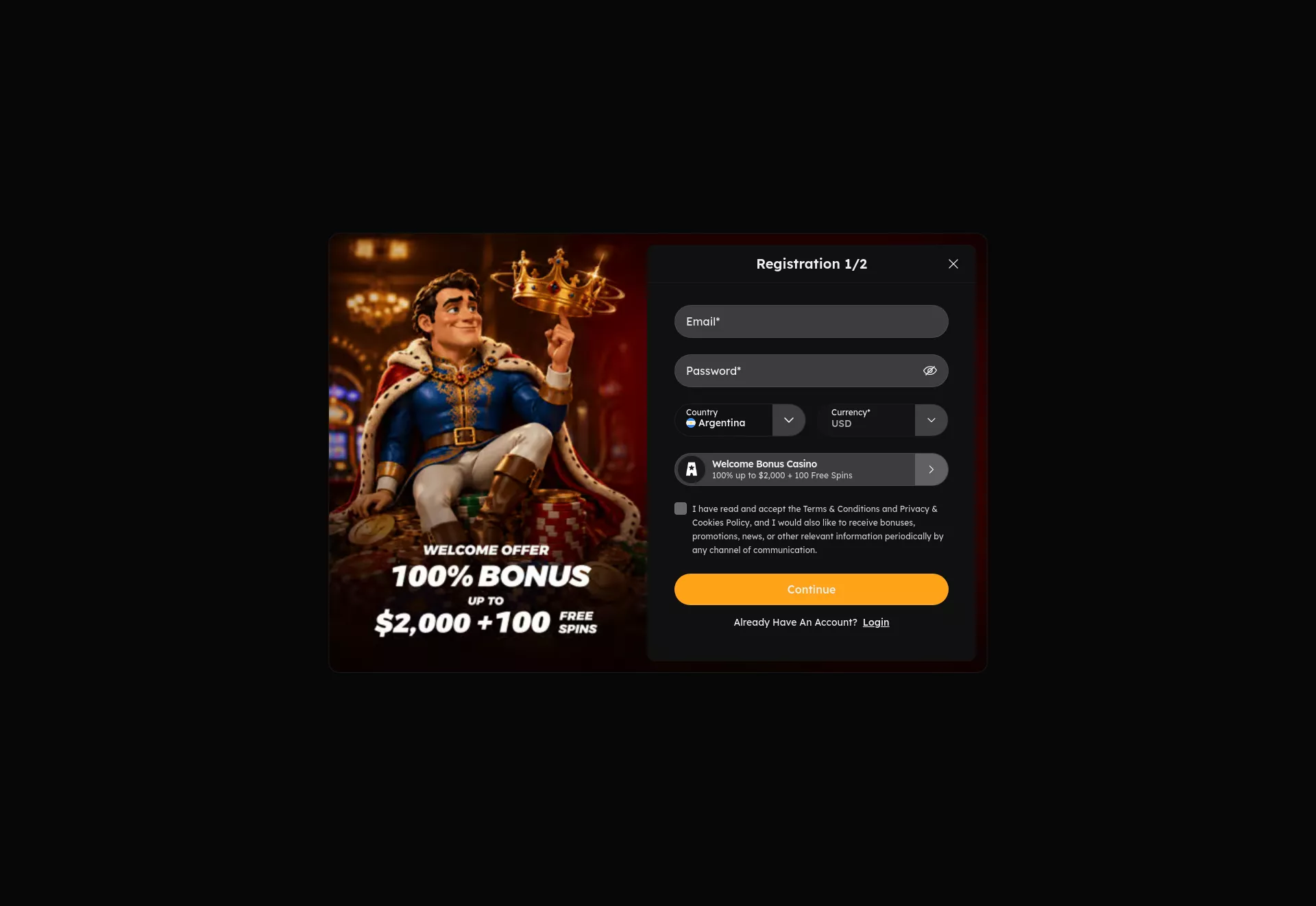 Desktop screen. VegasNova Up to $5500