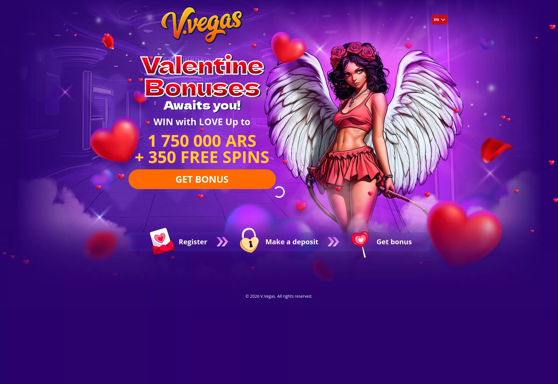 Desktop screen. Vulkan Vegas Up to $7000 + 250 FS
