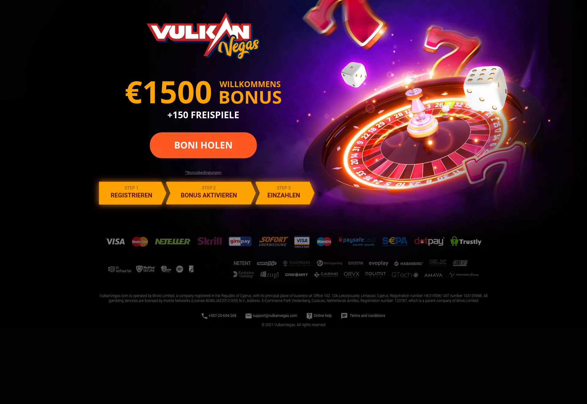 Desktop screen. V.Vegas Bis zu €1500 + 150 FS