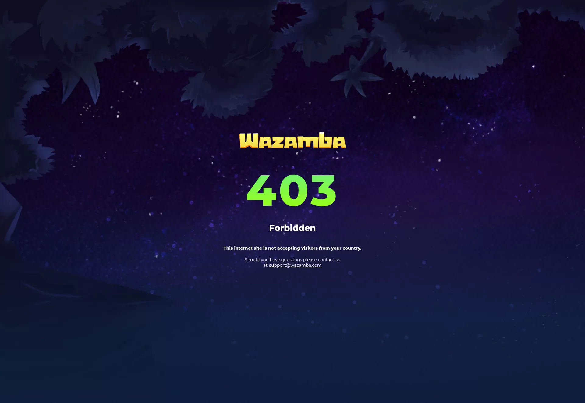 Desktop screen. Wazamba 100% up to A$4000 + 150 FS