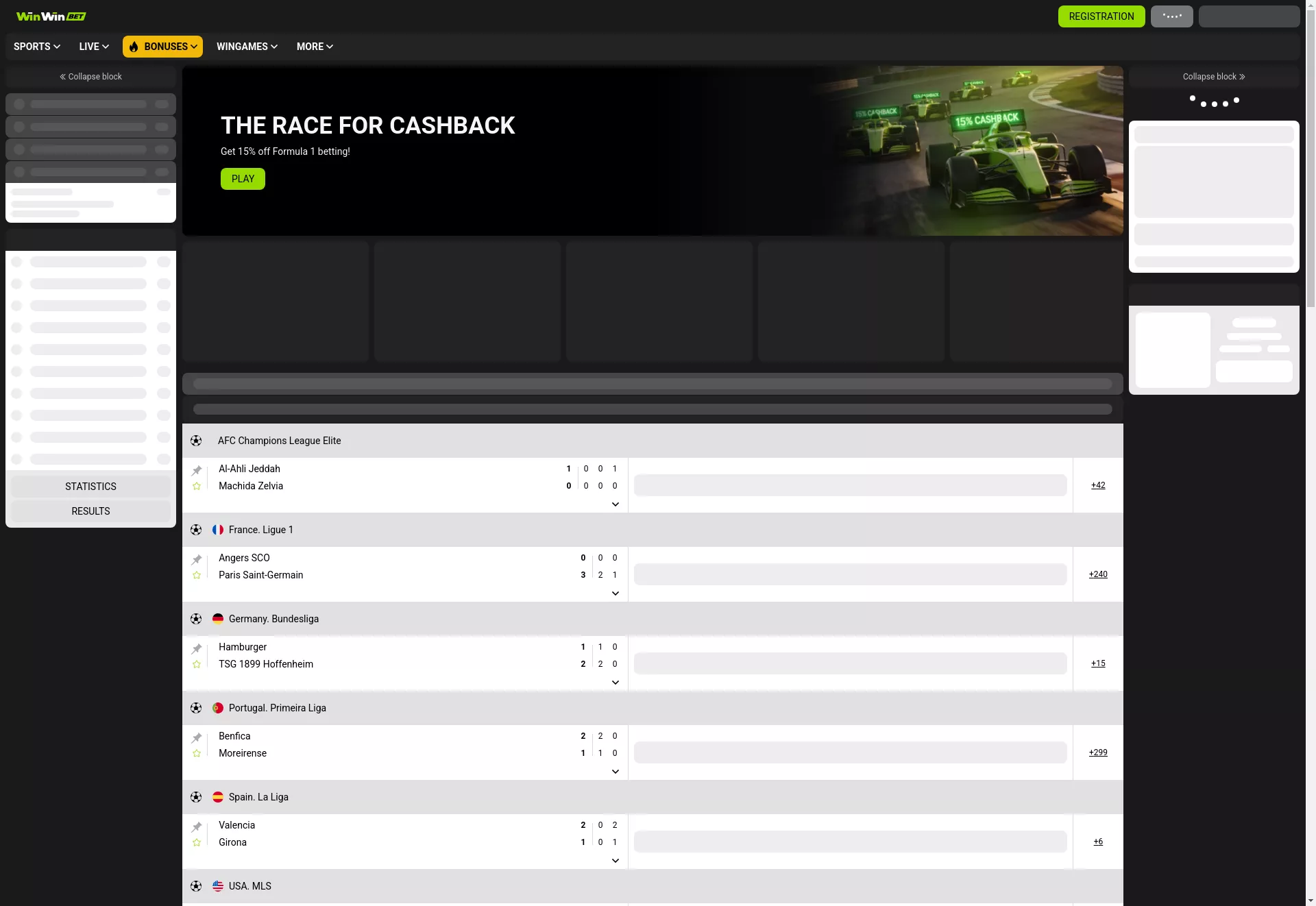 Desktop screen. WinwinBet Up to $400 + 150 FS