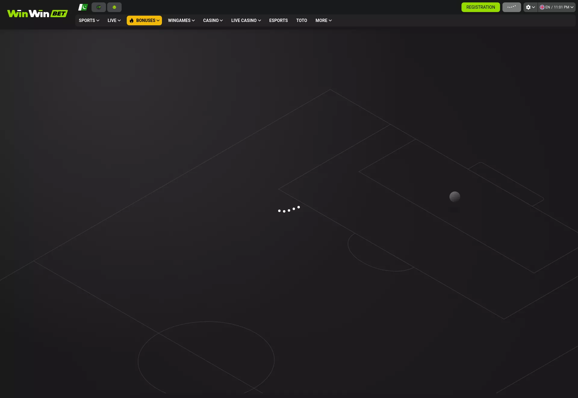 Desktop screen. WinwinBet Up to Rs132,000 + 150 FS