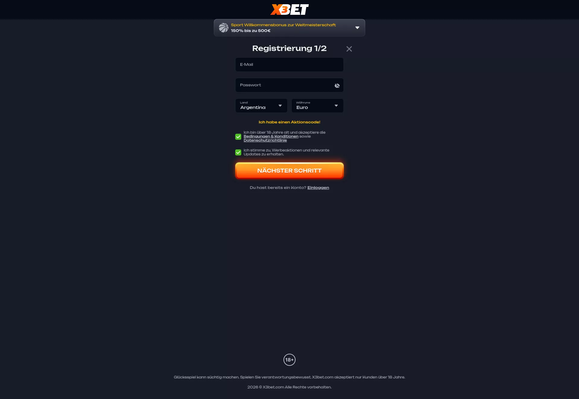 Desktop screen. X3bet 100% up to $600 + 200 FS