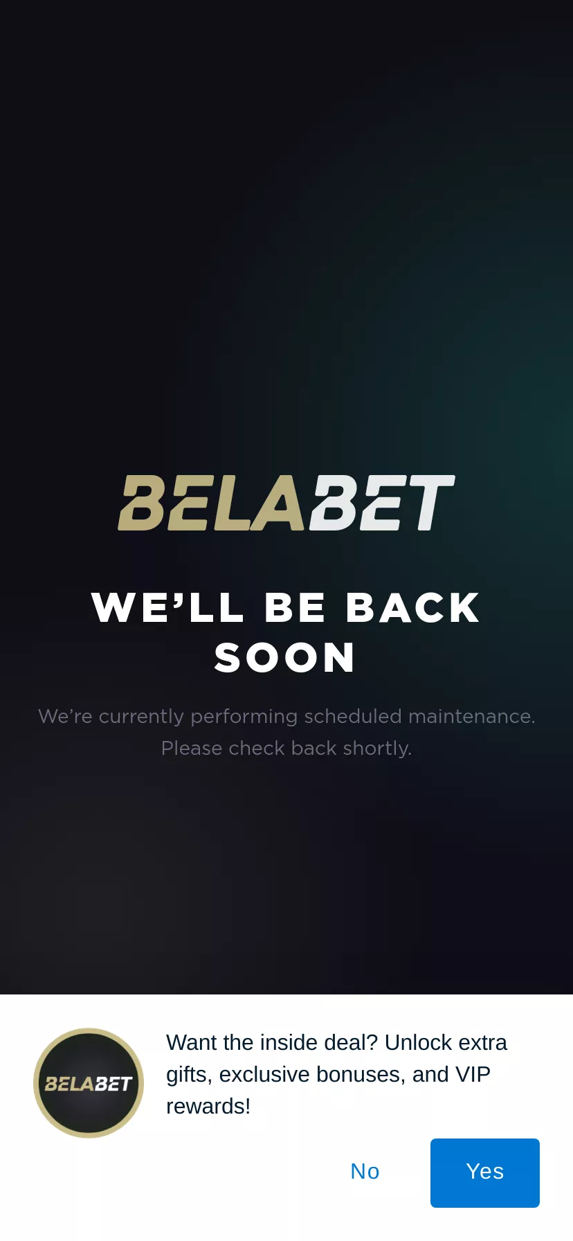 Mobile screen. Belabet Up to €900 + 190 FS