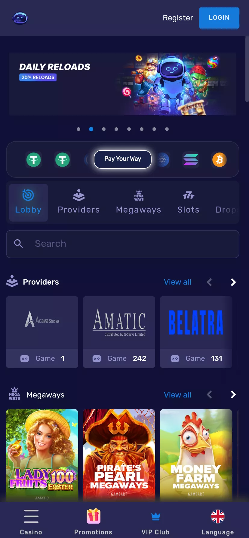 Mobile screen. BetKudos Up to ₮20000 + 200 FS