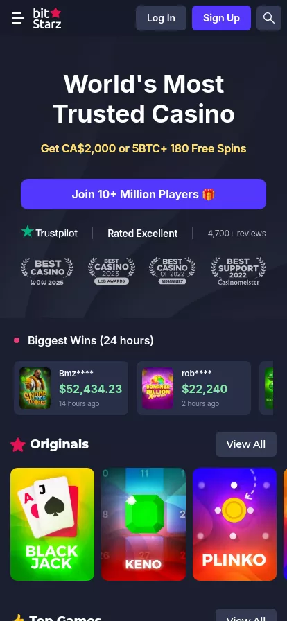 Mobile screen. Bitstarz Get 20 FS