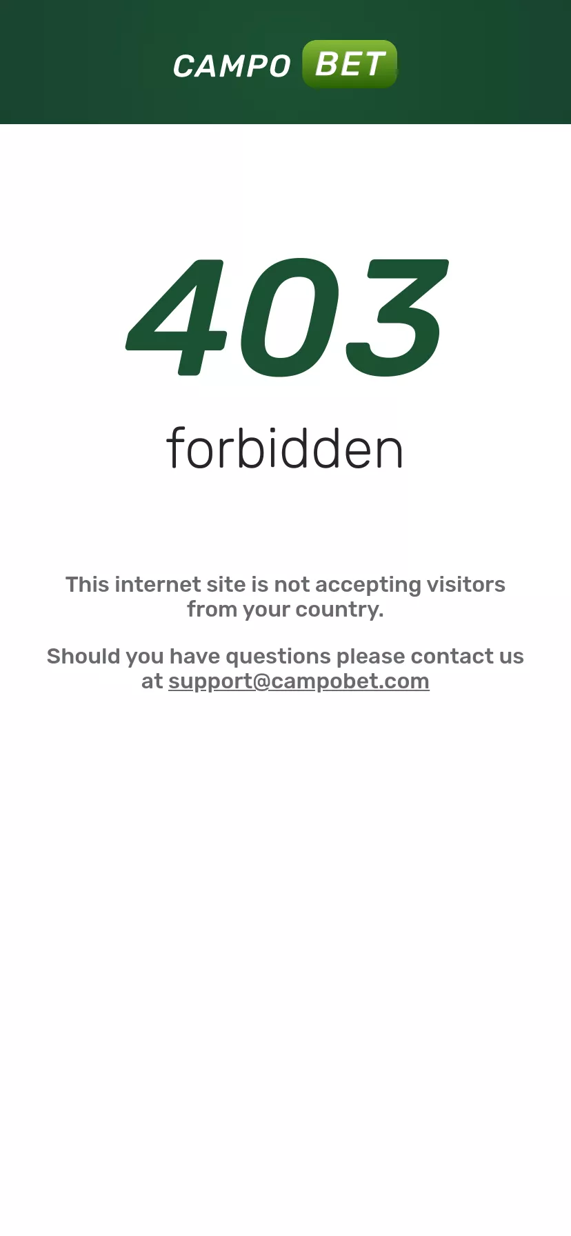 Mobile screen. CampoBet 100% up to $100