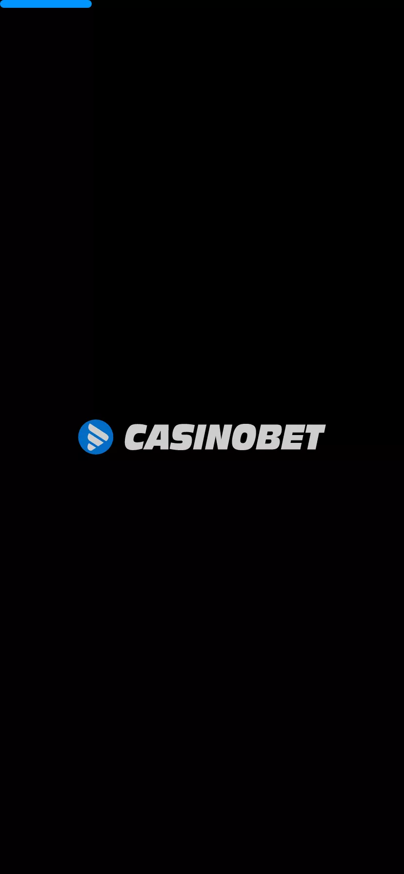 Mobile screen. Casinobet 100% up to ₮1000