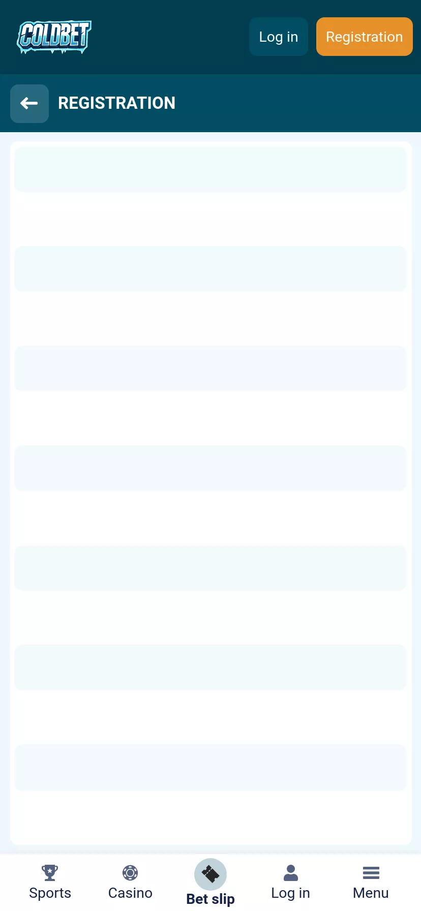 Mobile screen. ColdBet Up to $1500 + 150 FS