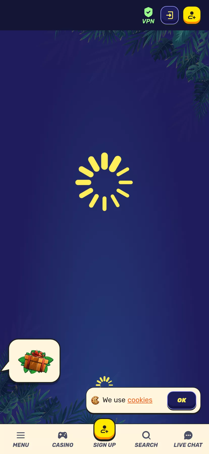 Mobile screen. Gamblezen Casino Up to €2625 + 350 FS