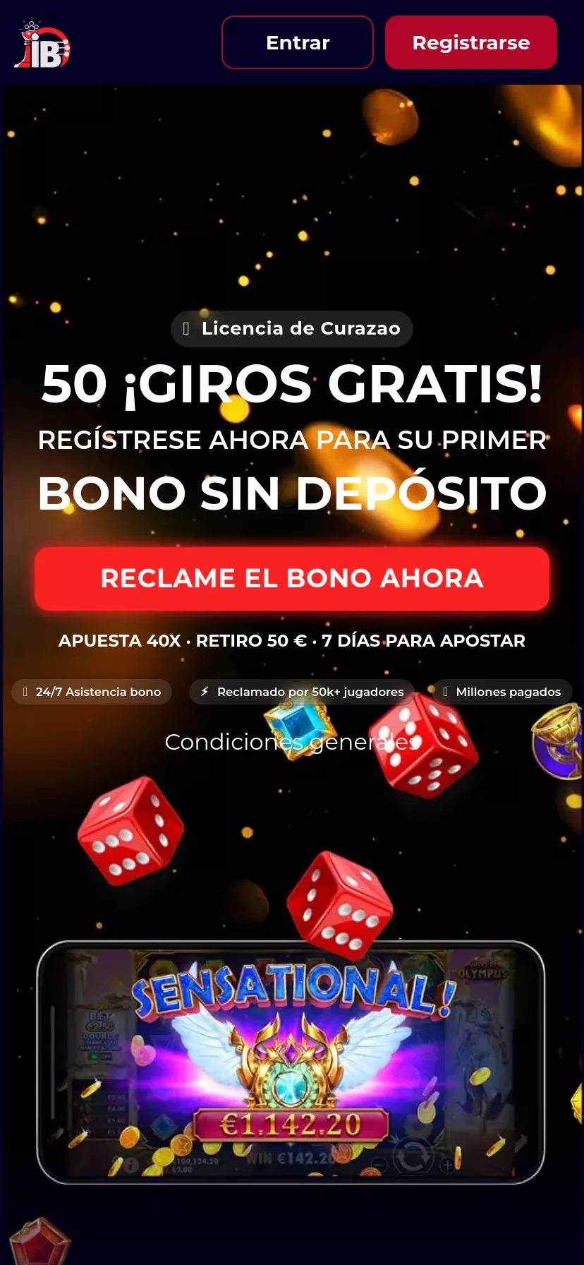 Mobile screen. IntellectBet Casino Up to $3000 + 300 FS