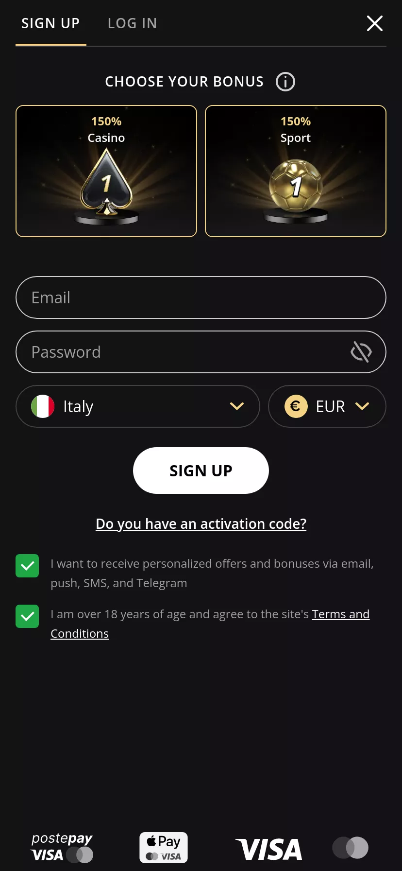 Mobile screen. LEX Casino Ottieni 50 Giri Gratuiti