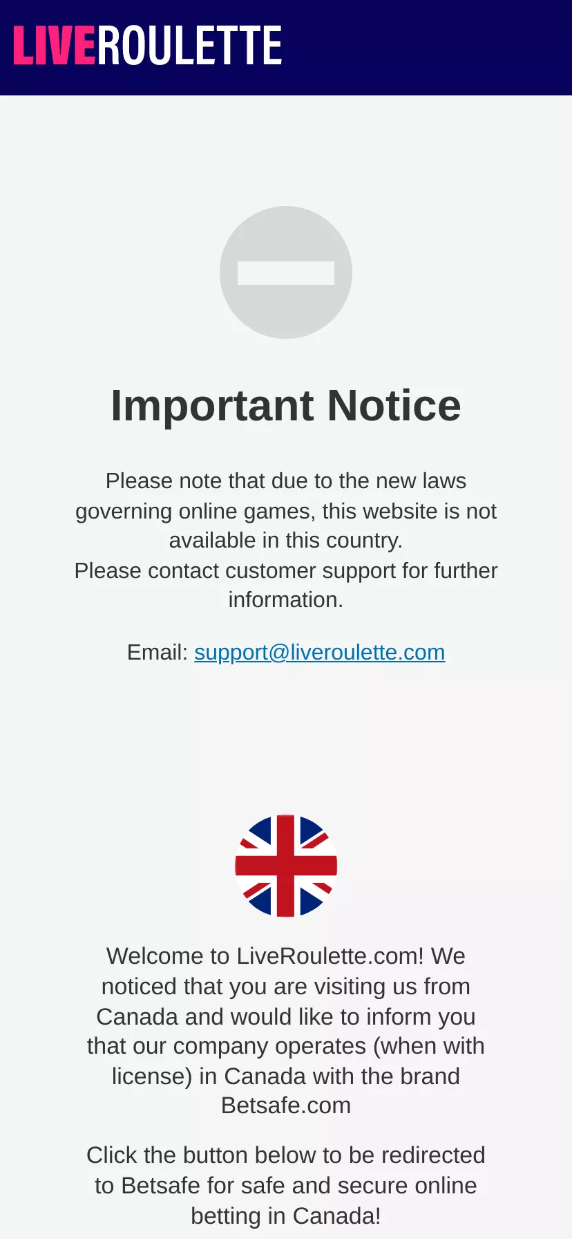 Mobile screen. Live Roulette Casino Up to C$150