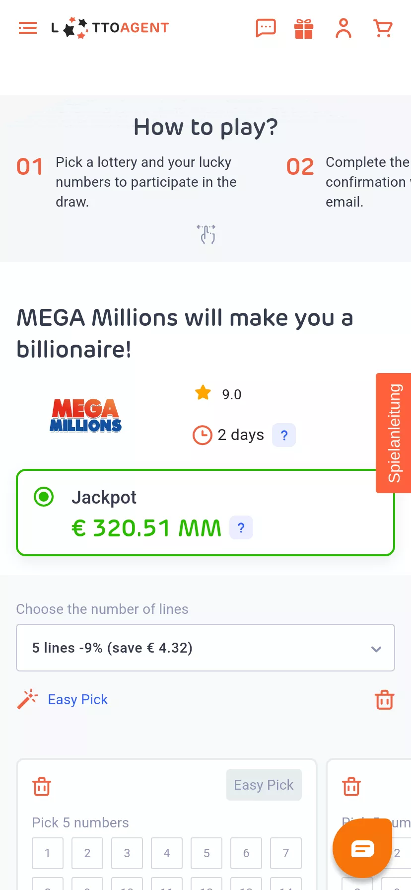 Mobile screen. Lotto Agent Up to $1500 + 200 FS