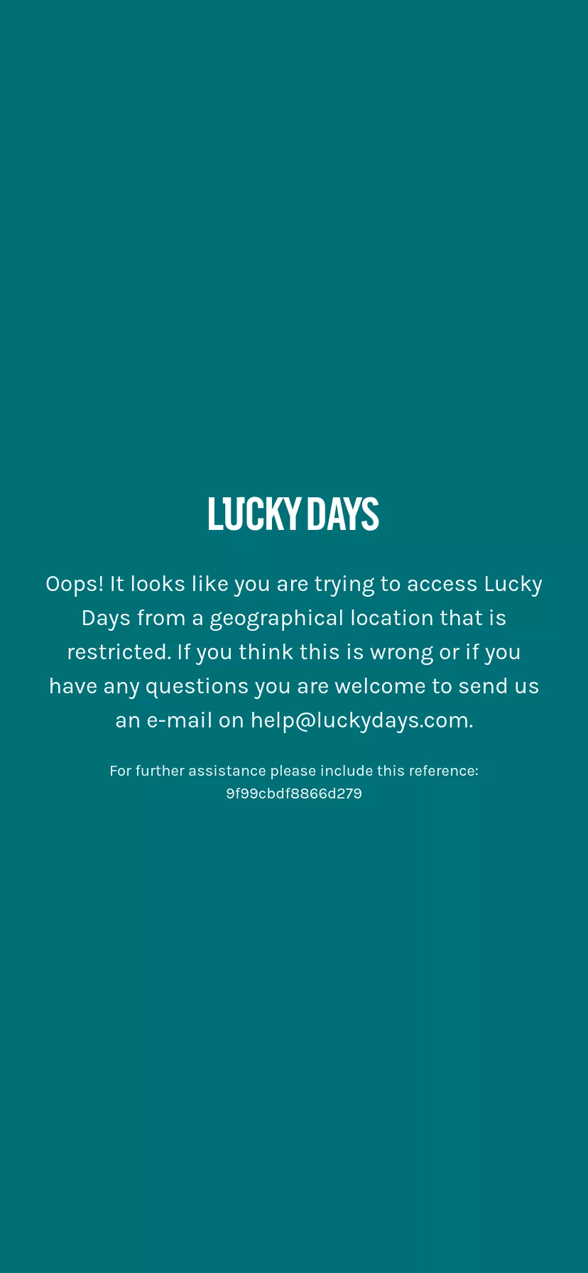 Mobile screen. Lucky Days Up to €1000 + 100 FS