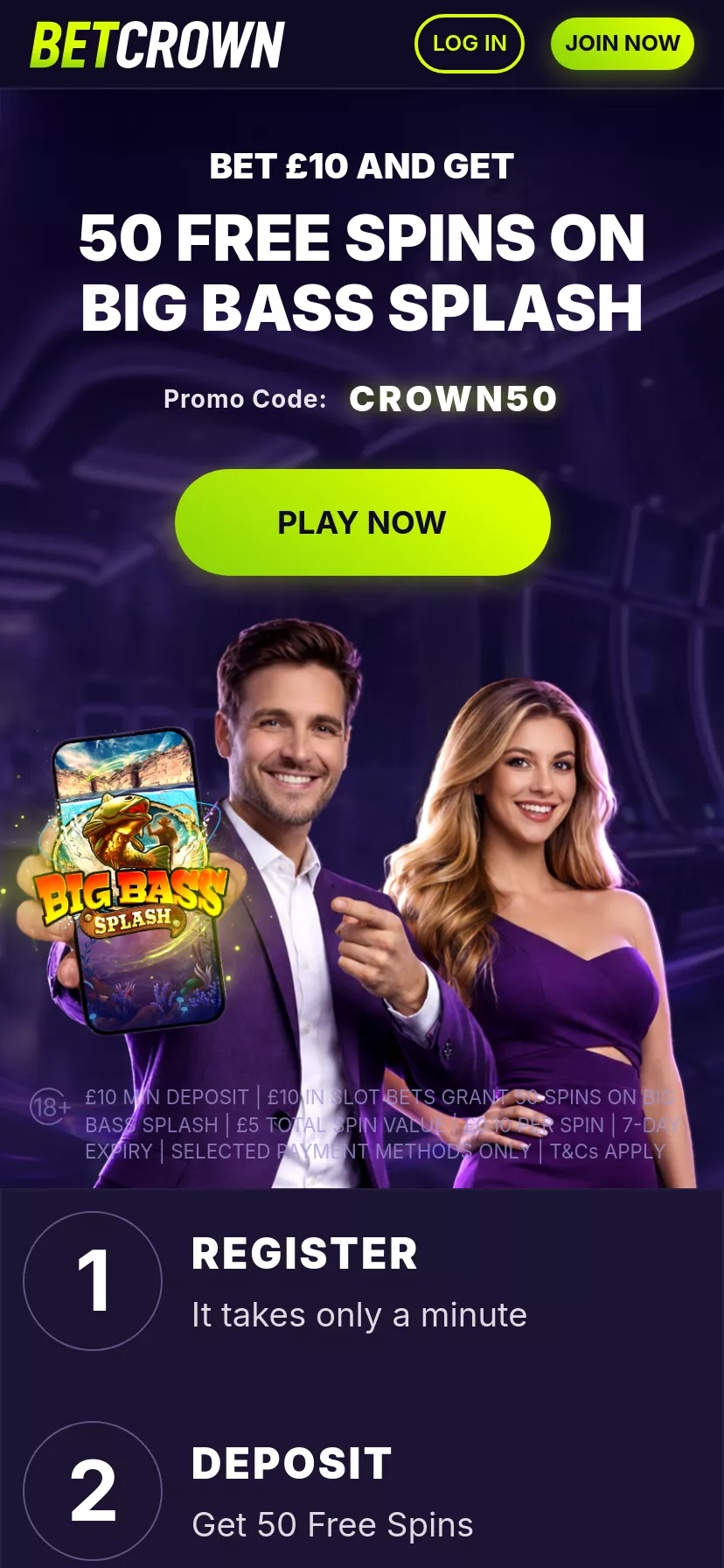 Mobile screen. Play Luck Up to kr8000 + 100 FS