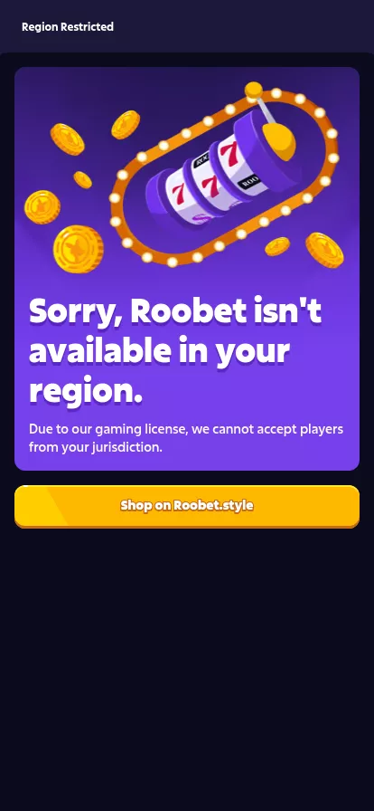 Mobile screen. Roobet Up to $100000 Weekly Raffle