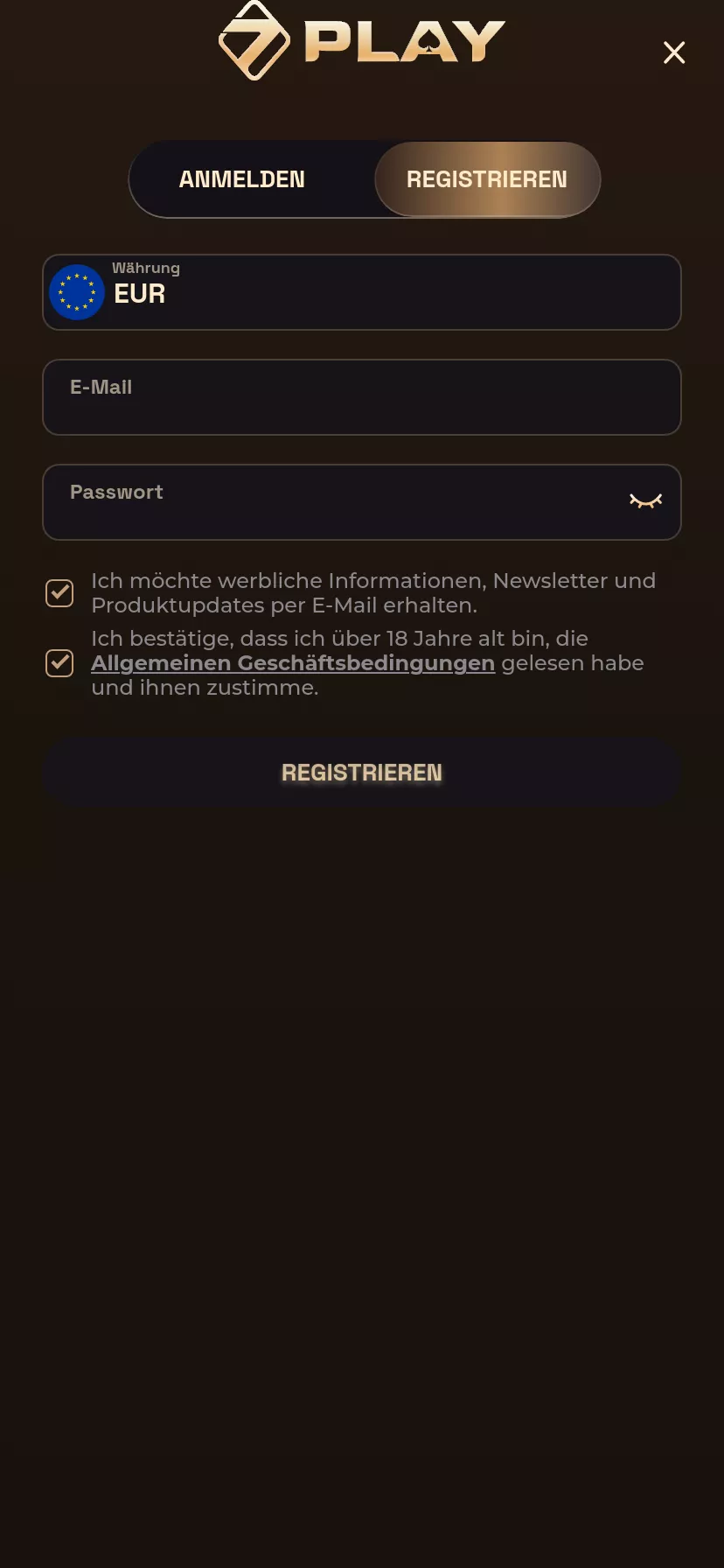 Mobile screen. Sevenplay 200% bis zu €1000 + 200 FS