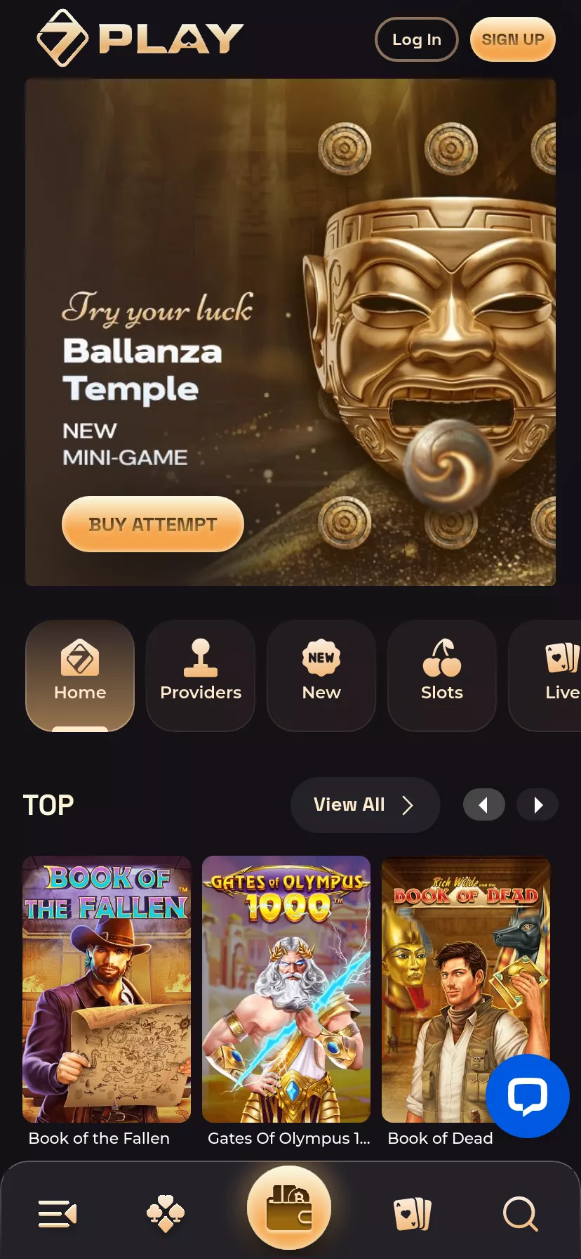 Mobile screen. Sevenplay Up to $4500 + 500 FS