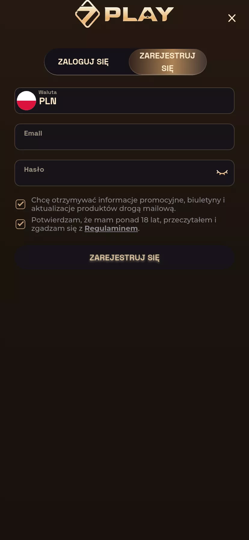 Mobile screen. Sevenplay Up to €4500 + 500 FS
