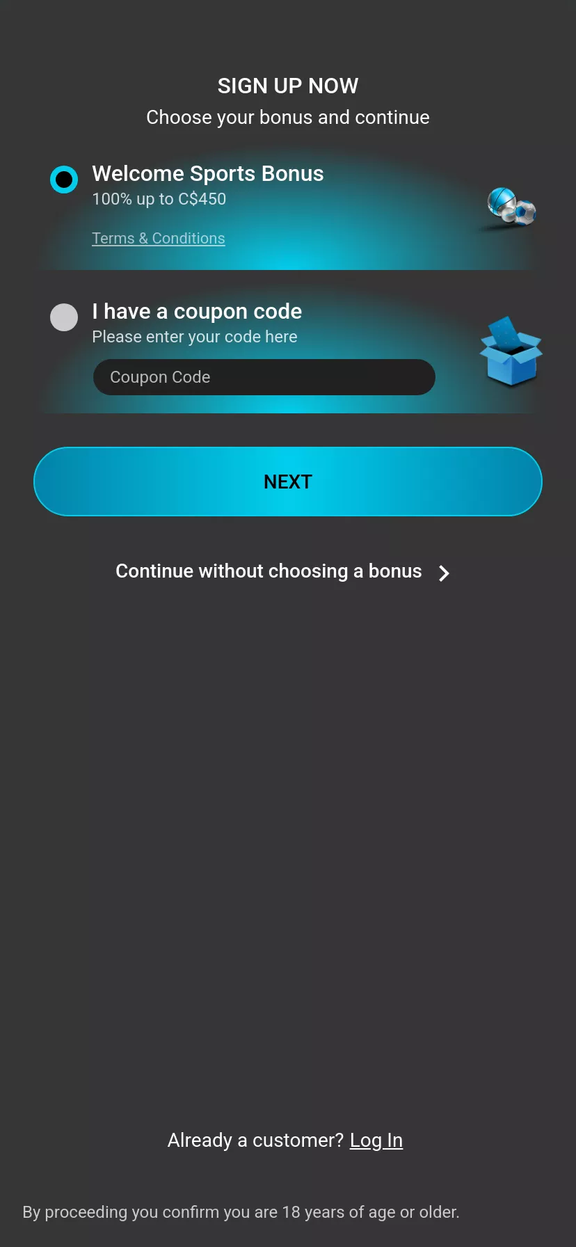 Mobile screen. SilverPlay Casino Up to C$3750 + 250 FS