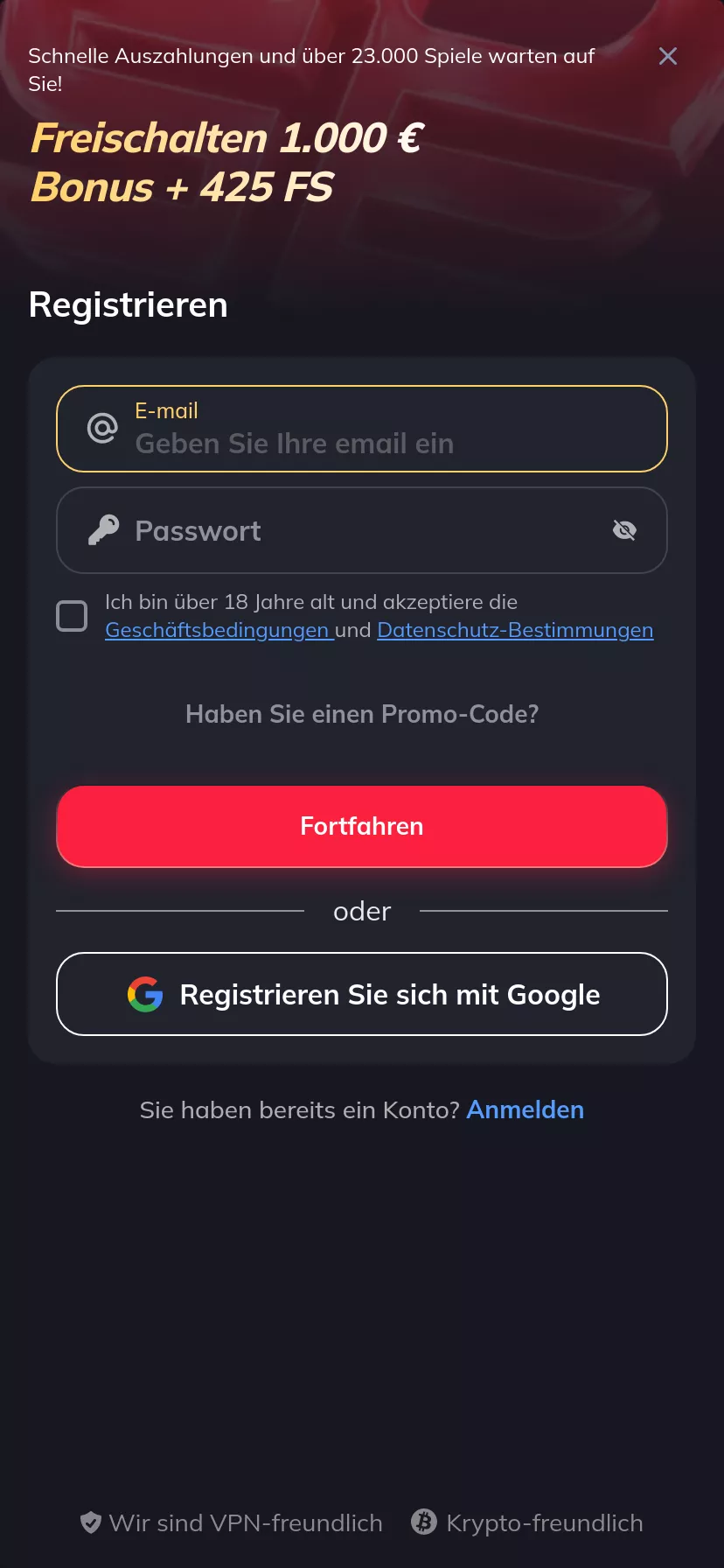 Mobile screen. Spin Empire Cashback 15%