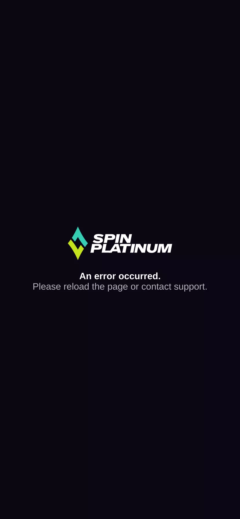 Mobile screen. Spin Platinum 100% up to $500 + 100 FS