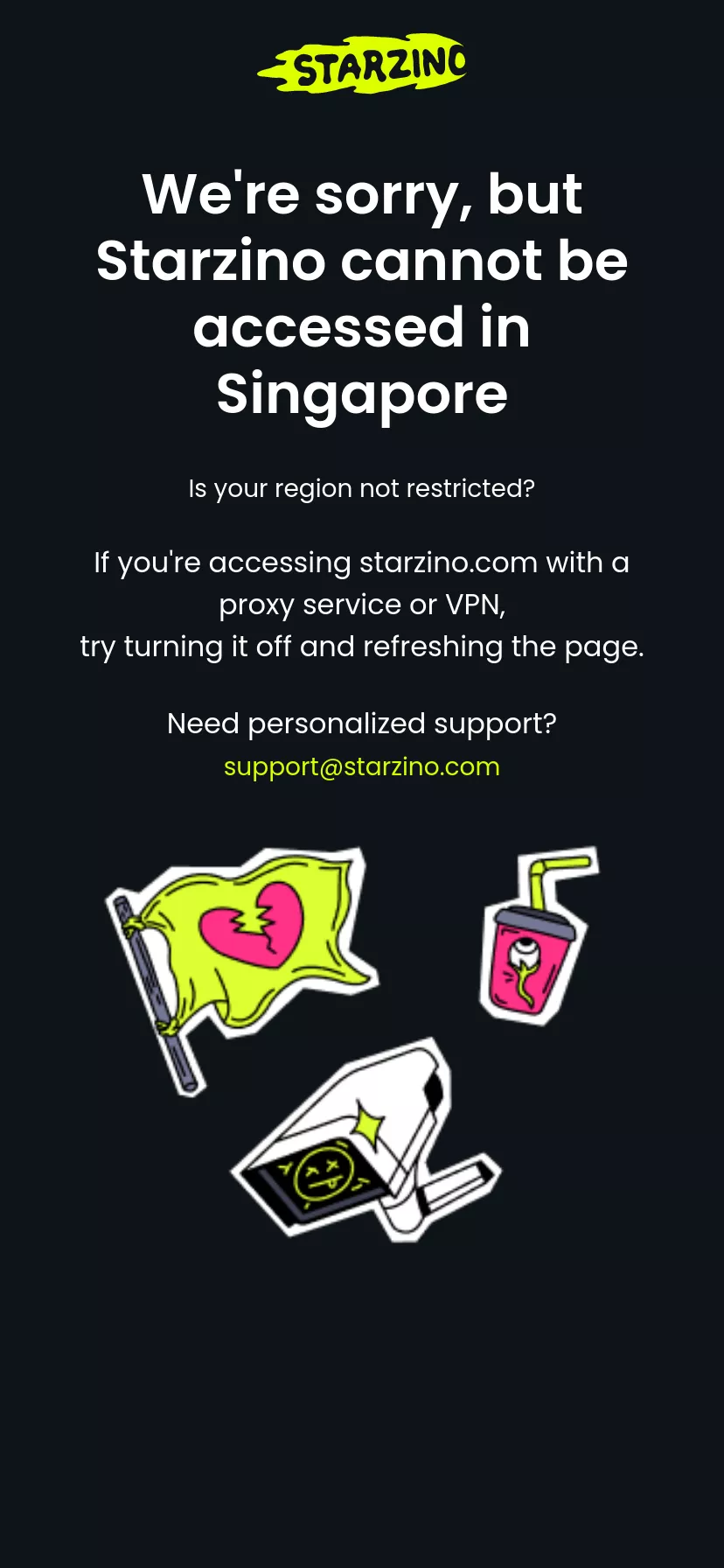 Mobile screen. Starzino 150% up to $300