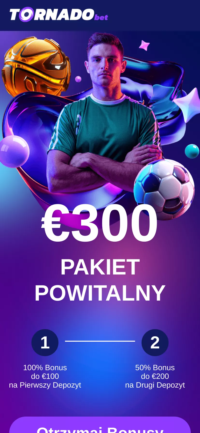 Mobile screen. Tornadobet Up to zł2500