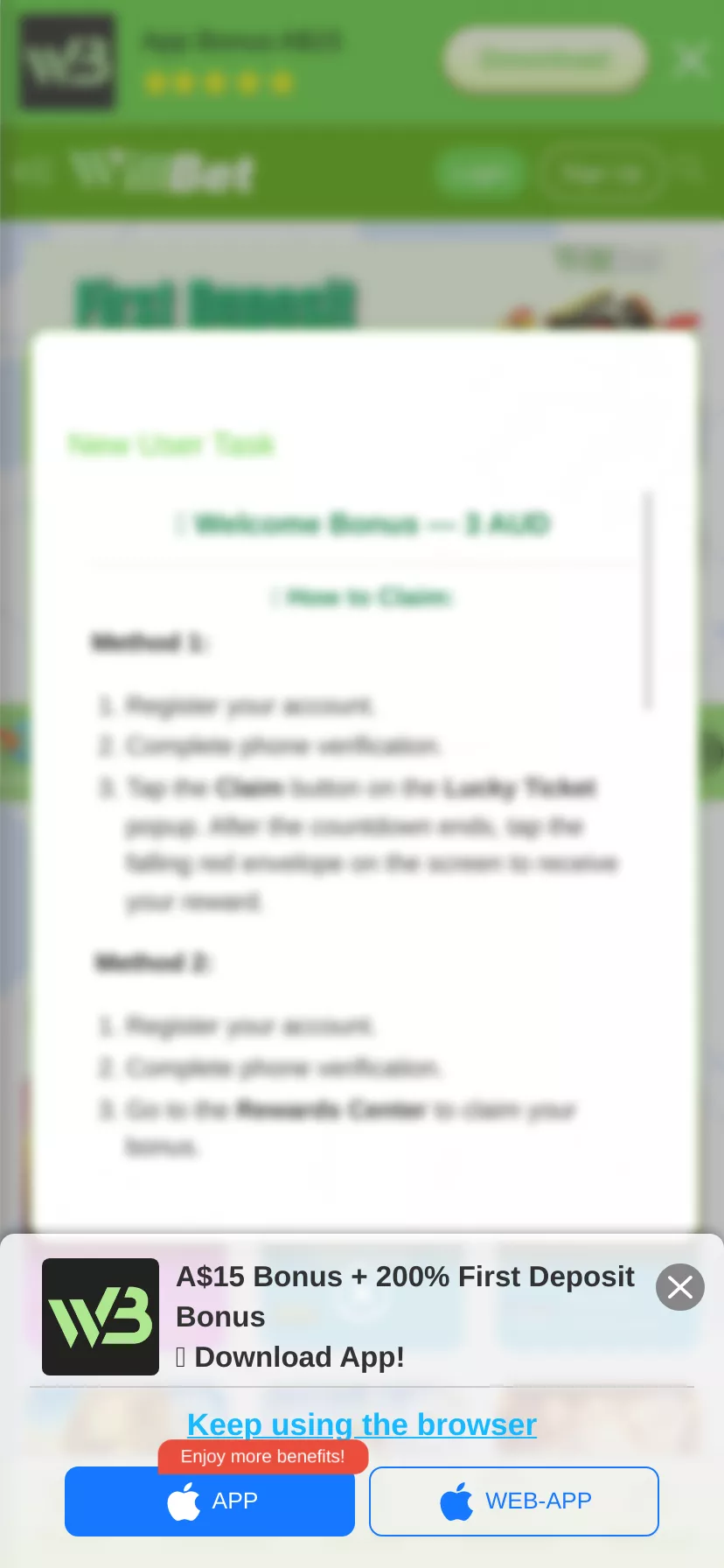 Mobile screen. Willbet Up to ₮5000 + 500 FS