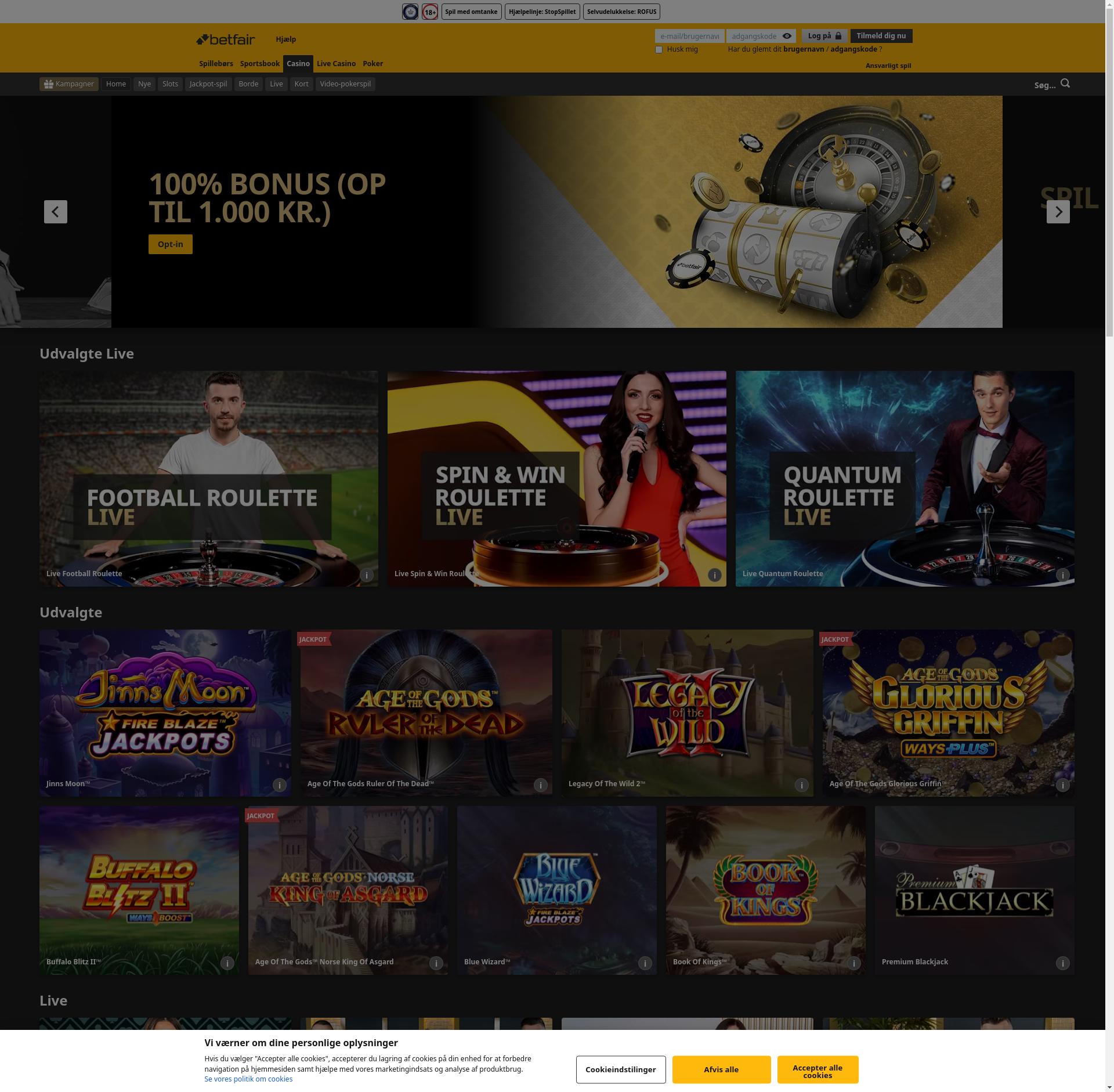 bonus casino betfair